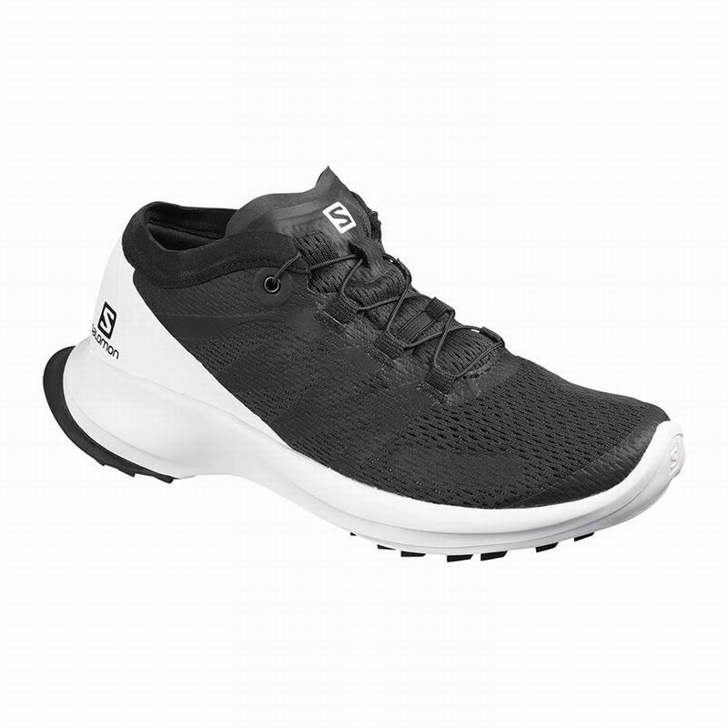 Salomon Singapore Womens Trail Running Shoes - SENSE FLOW W Black/White | 62170-TWHZ